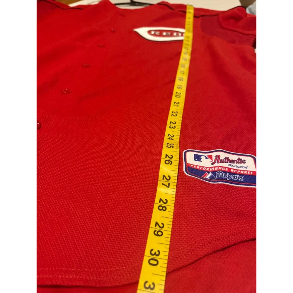 Majestic Cincinnati Reds Baseball Jersey Red Authentic Collection Men Size Large